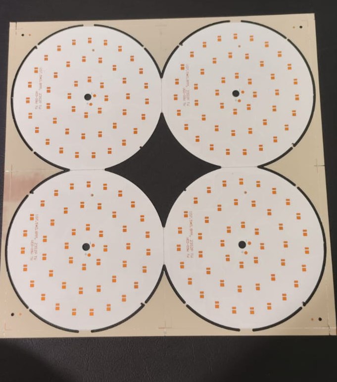 Quad-panel LED PCB array